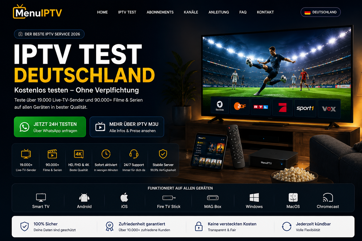 IPTV Test Deutschland – kostenloser 24-Stunden-Test