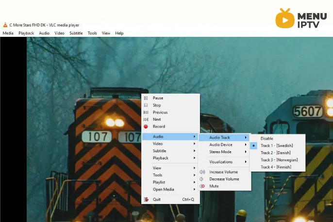 How to change channels audio on VLC