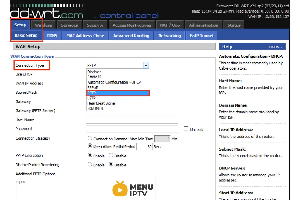 How to setup VPN on a DD WRT router